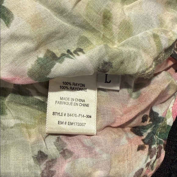 BELLA DAHL Button Front Hipster Shirt In Multi size Large - Picture 6 of 6